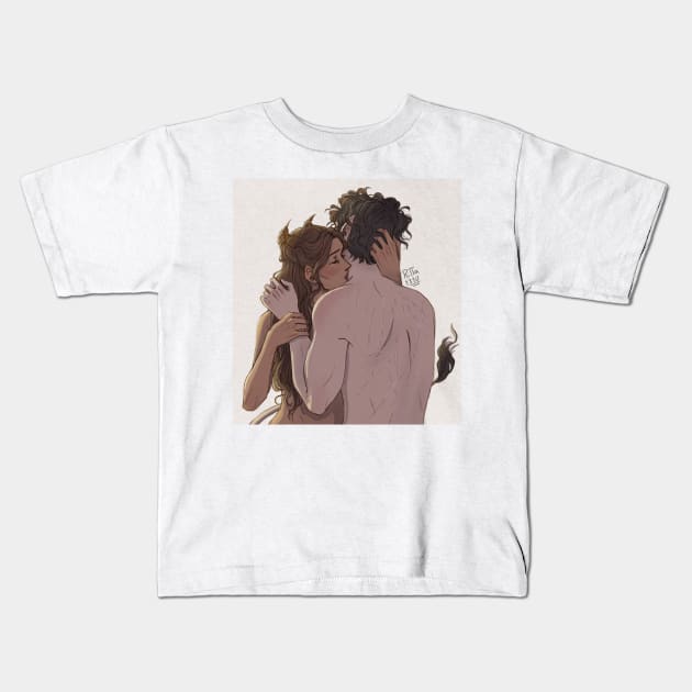 Cardan and Jude neck kisses part 2 Kids T-Shirt by ritta1310